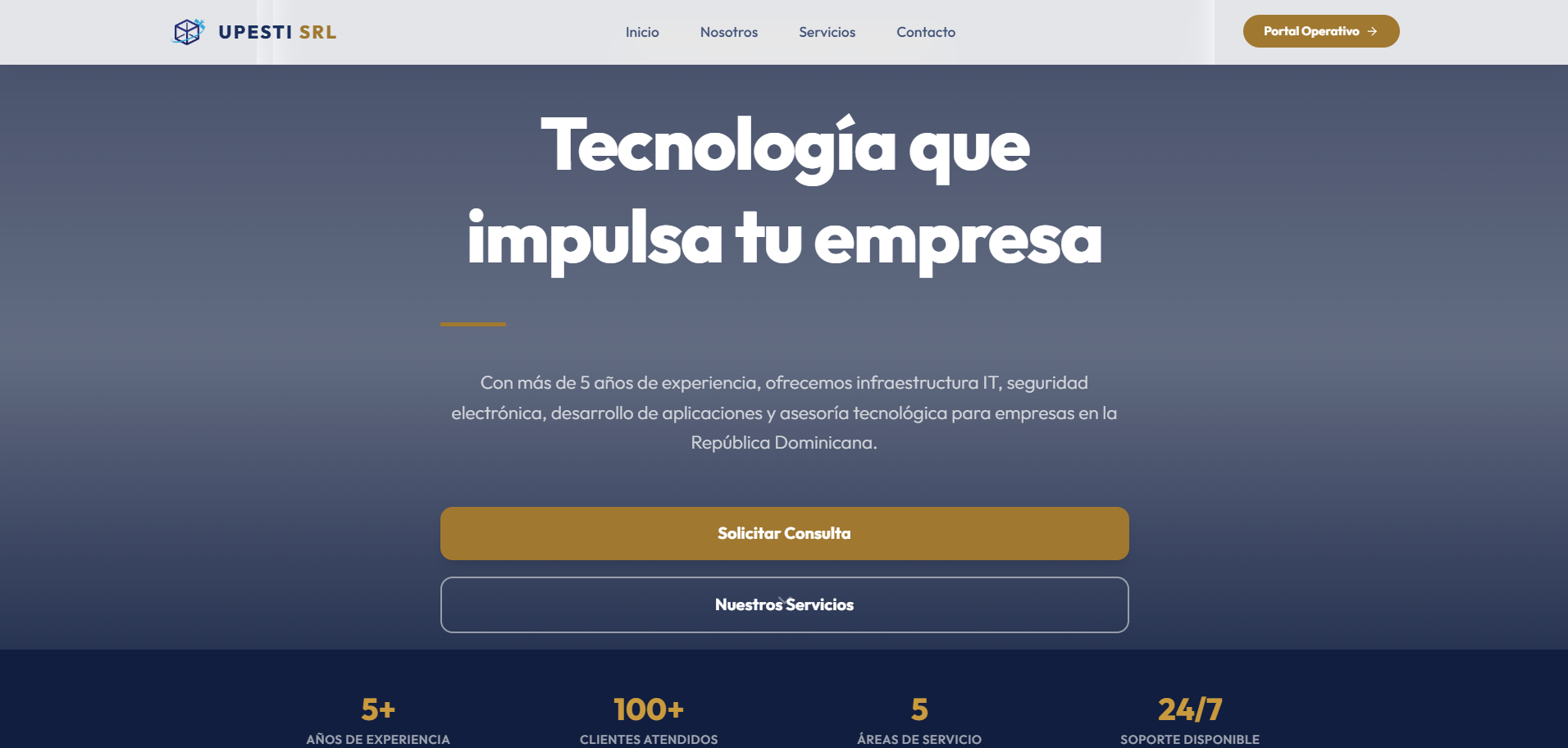 Upesti SRL - Portal corporativo preview